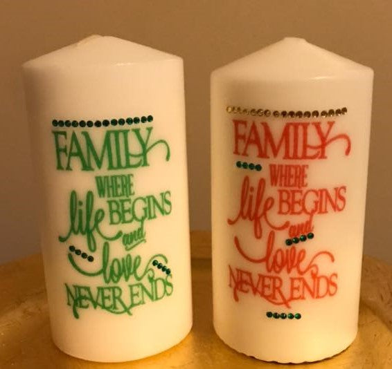 5 Inch Personalized Pillar Candle